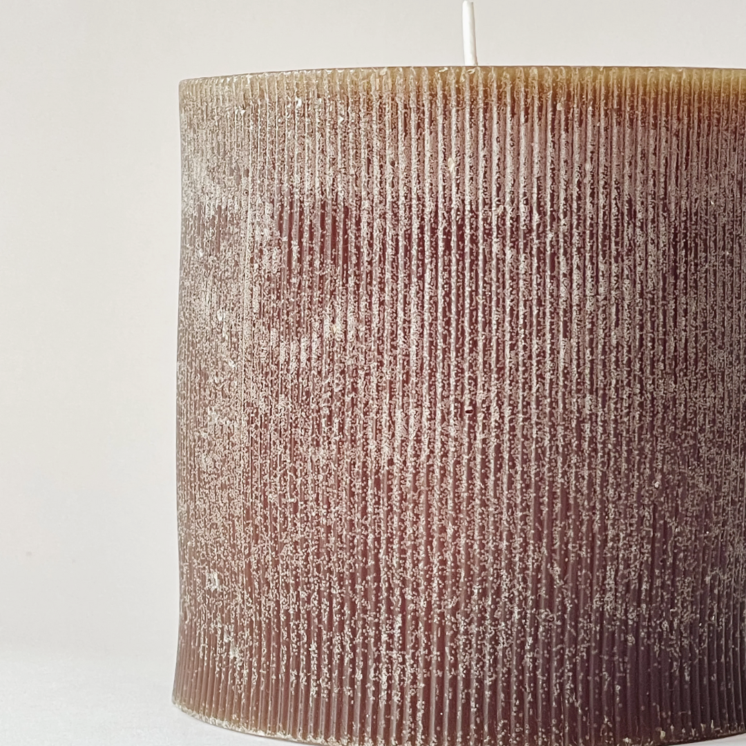Unscented Pleated Pillar Candle