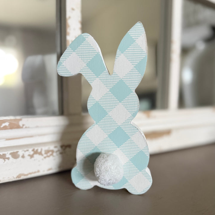 Verna Wood Bunny Block Shelf Sitter