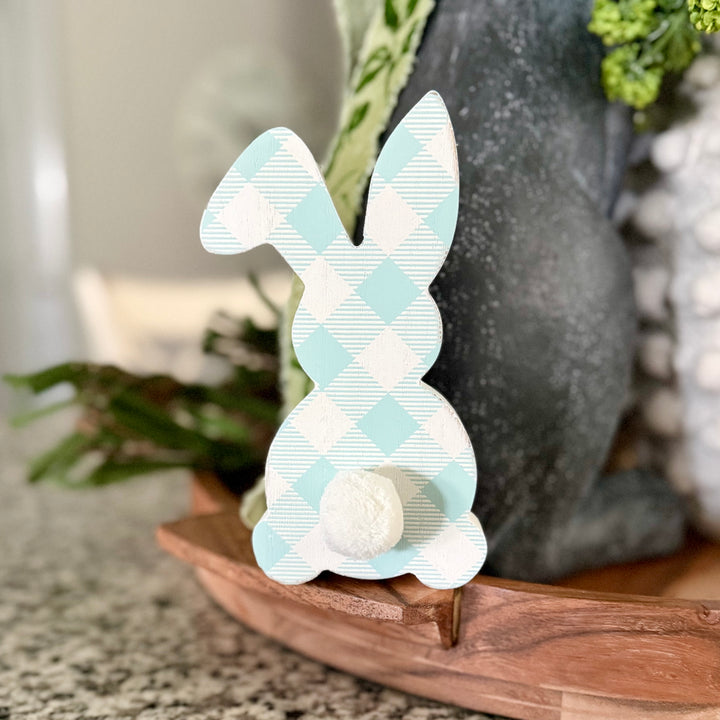 Verna Wood Bunny Block Shelf Sitter