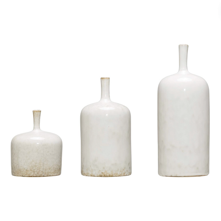 Reactive Glazed Stoneware Vases