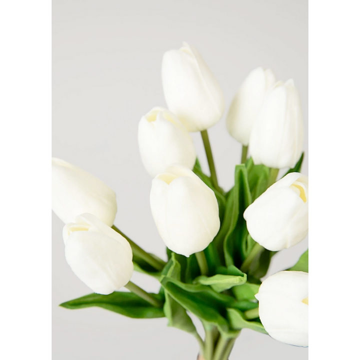 White Real Touch Tulip Bundle