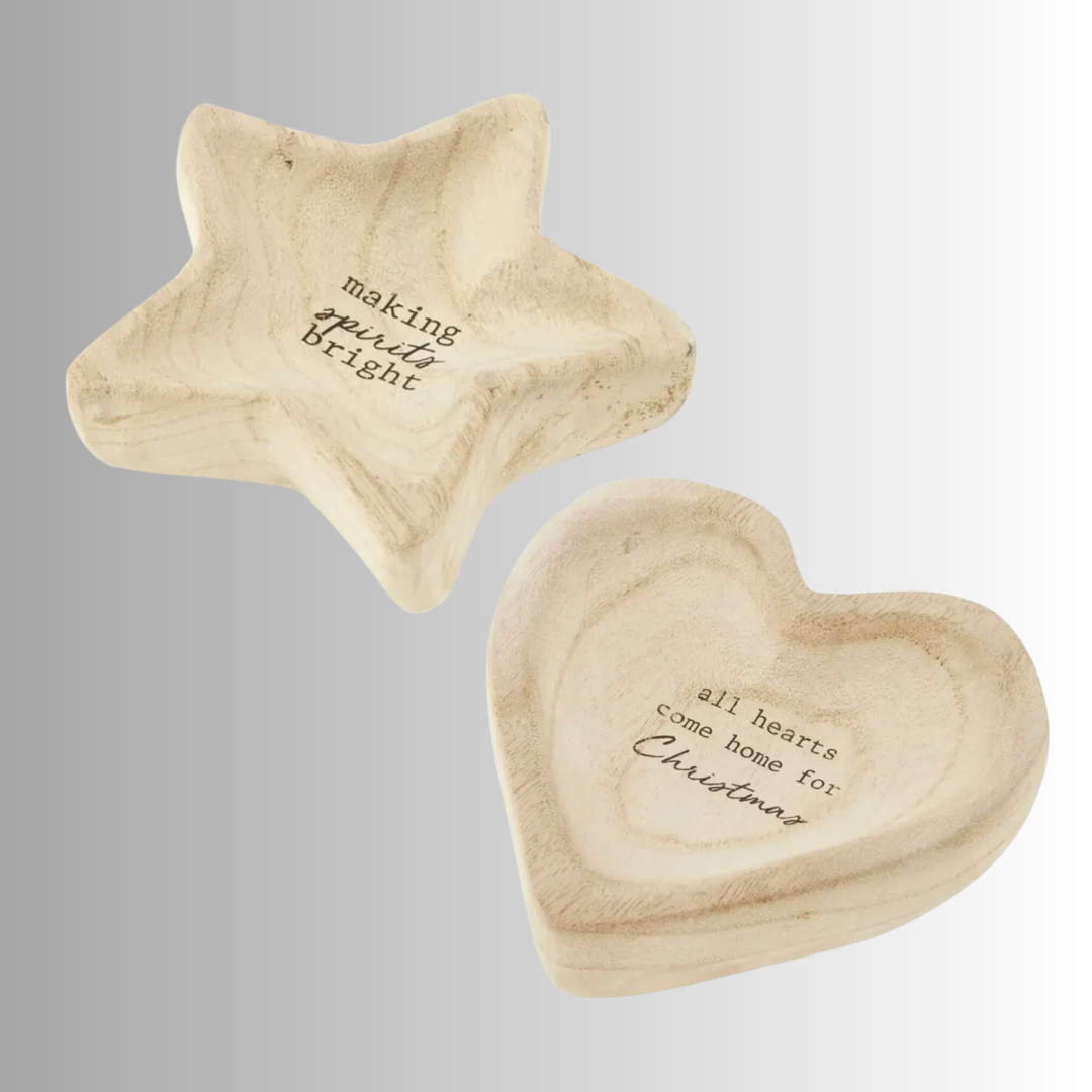 Holiday Wood Trinket Trays
