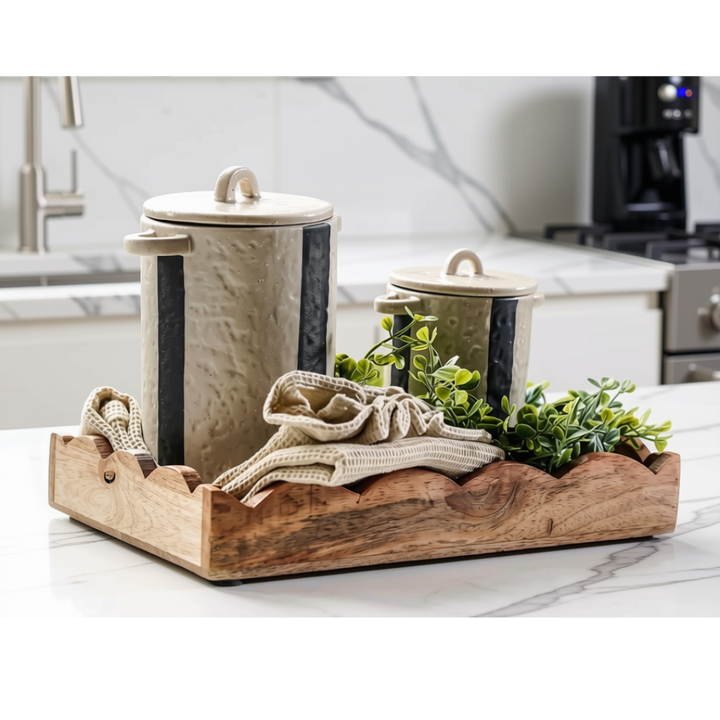 Striped Ceramic Canister Set