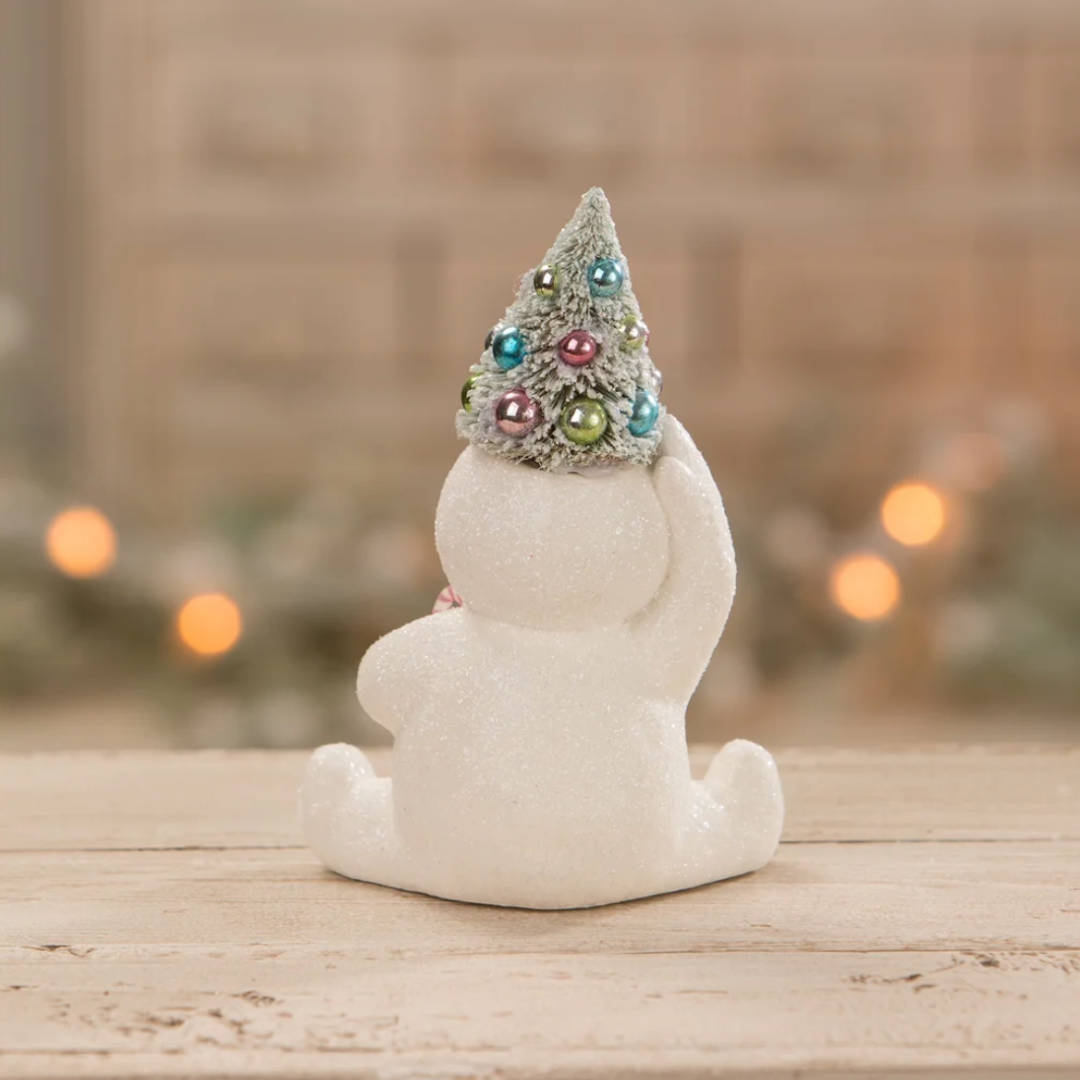 Pastel Candy Cane Snowman