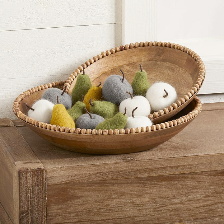 Set/2 Nesting Brown Beaded Bowls