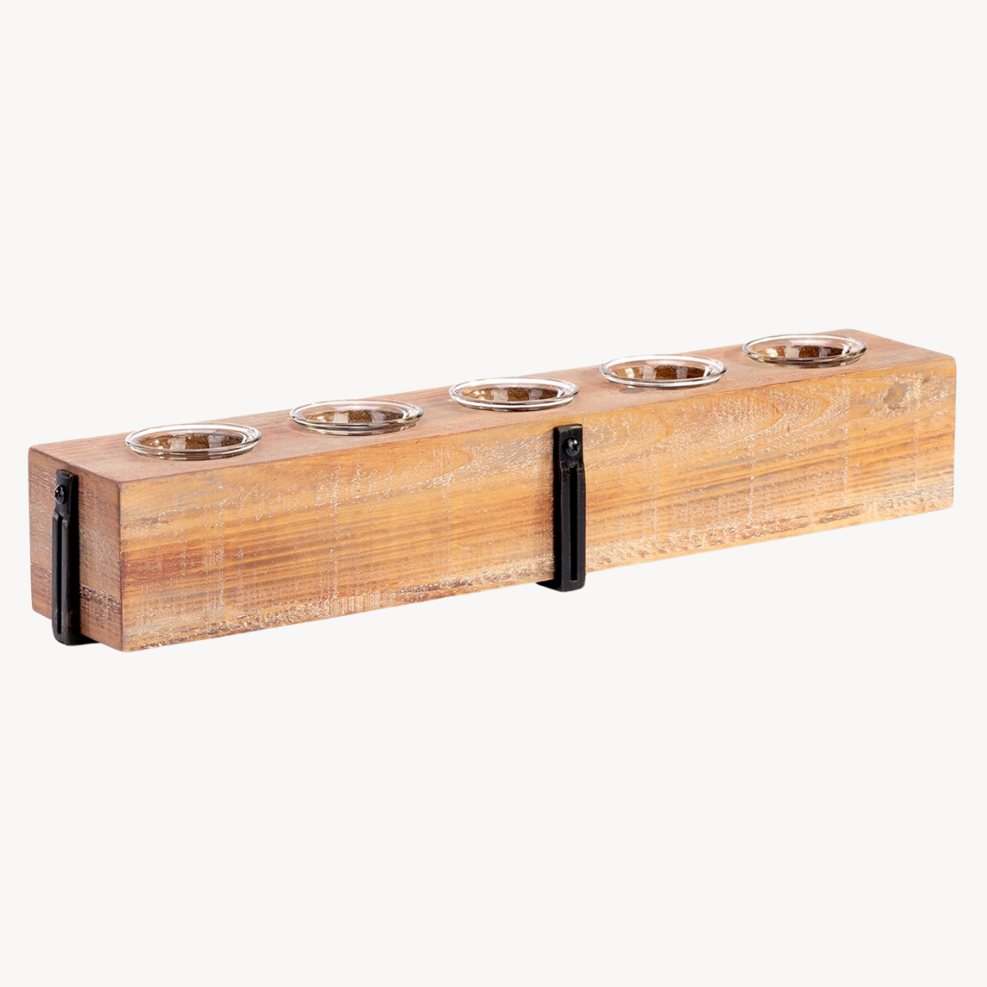 Wood Block Candle Holder