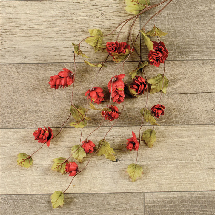 Set/3 Scarlet Red Hops Stems