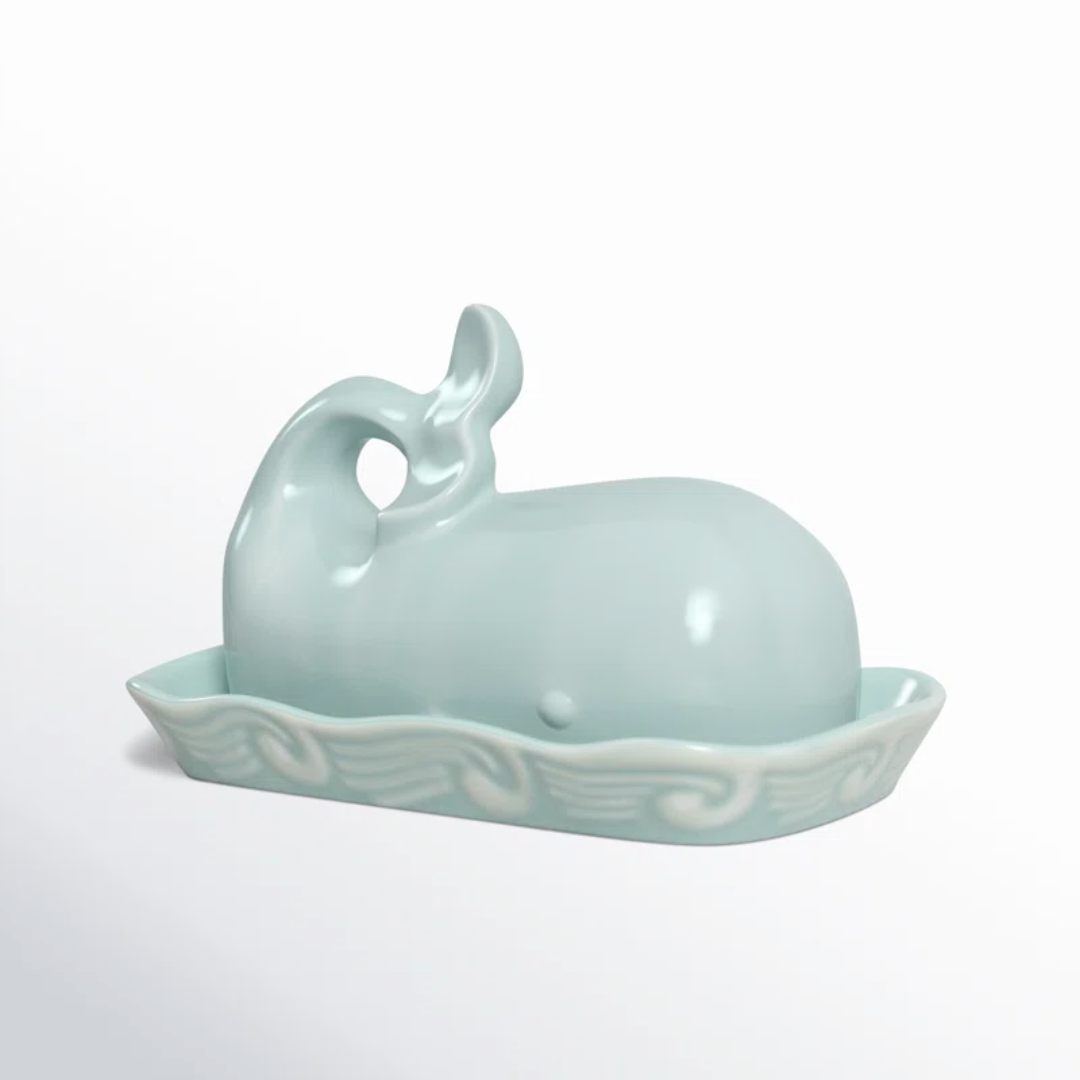 Stoneware Whale Butter Dish