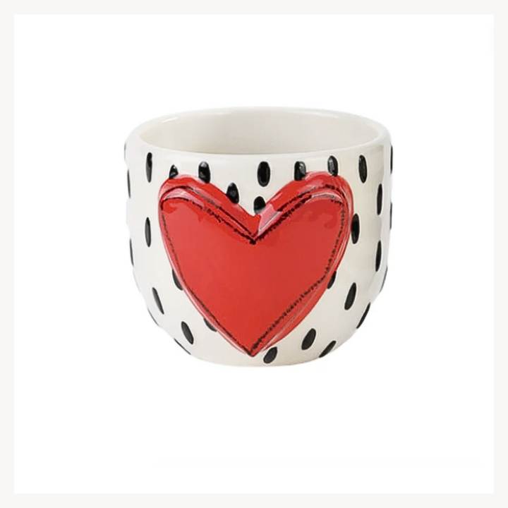 Red Heart Bud Vase