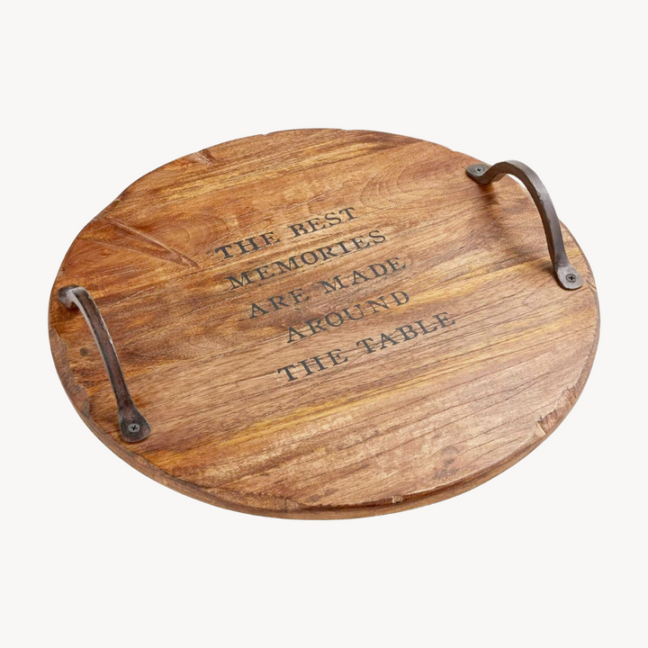 "Our Memories" Wood Lazy Susan