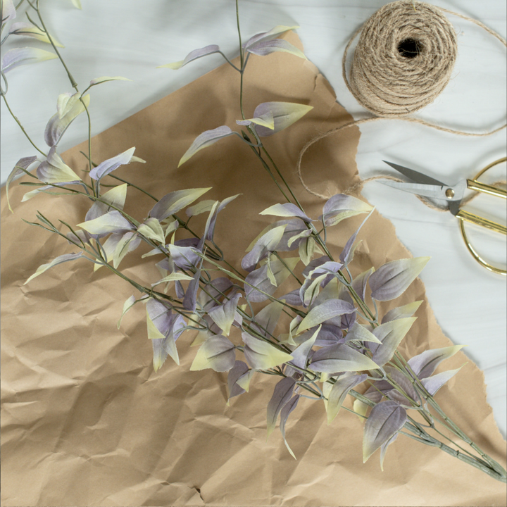 Set/5 Dusty Purple Weeping Leaf Sprays