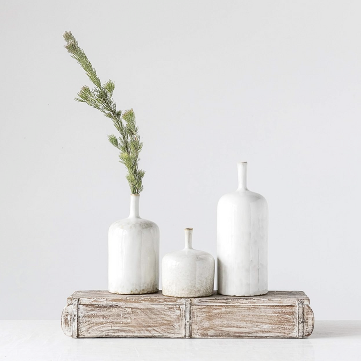 Reactive Glazed Stoneware Vases