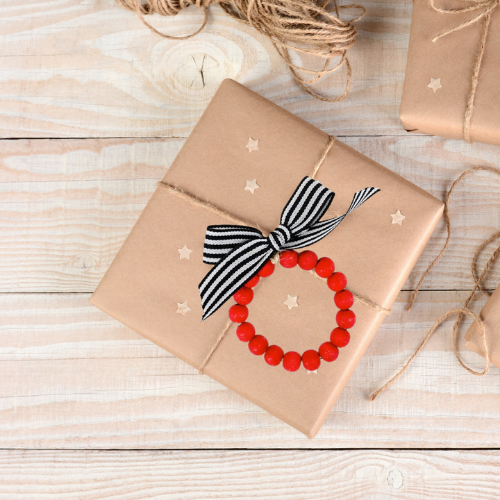 Set/3 Red Beaded Ornaments