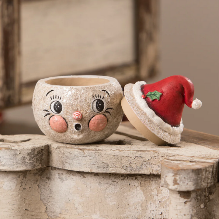 Ruby Flake Snowman Container