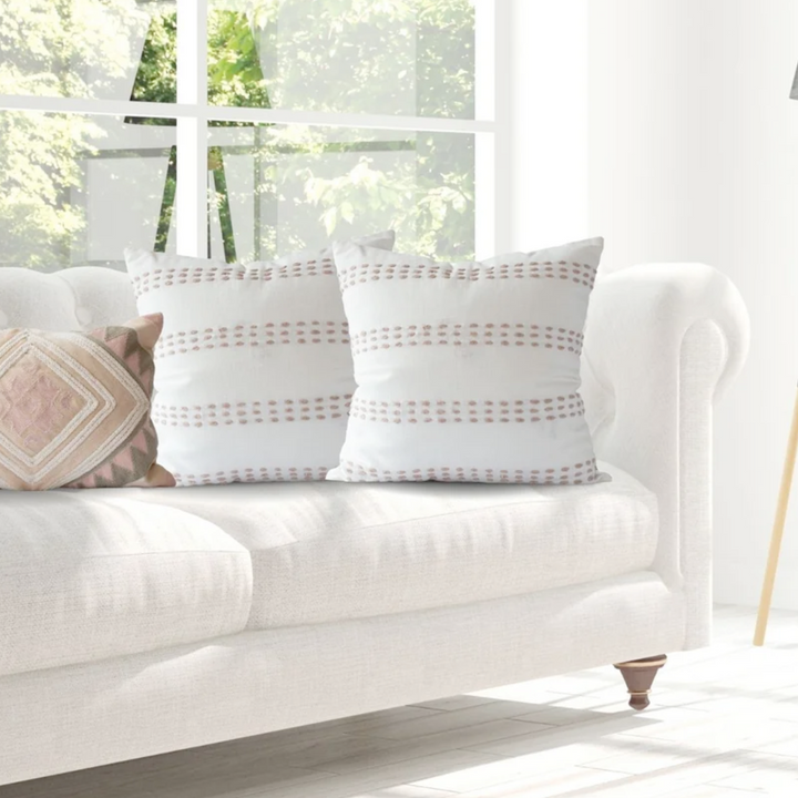 Set/2 Emani Hand Stitched Pillow Covers
