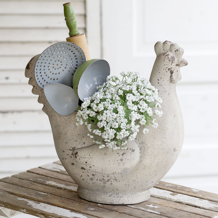 Weathered Hen Planter