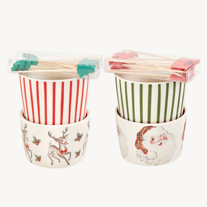 3-Piece Vintage Christmas Ramekin Sets