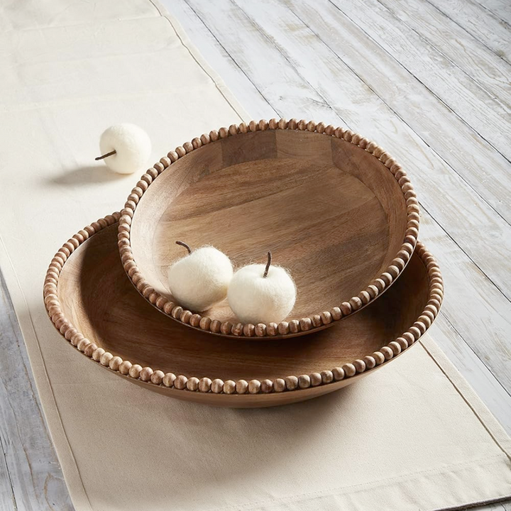 Set/2 Nesting Brown Beaded Bowls