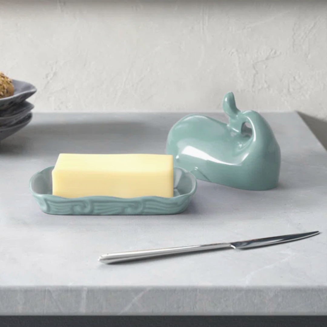 Stoneware Whale Butter Dish