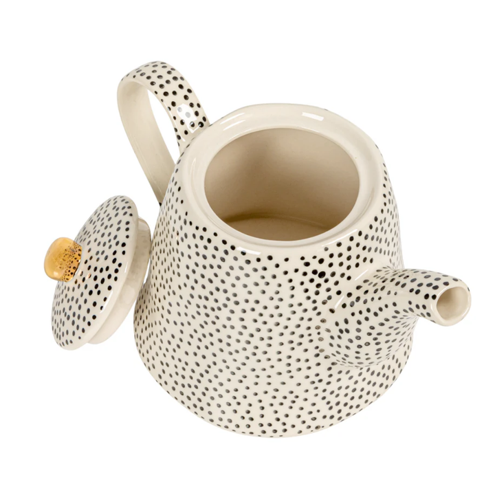 Glitzy Stoneware Teapot