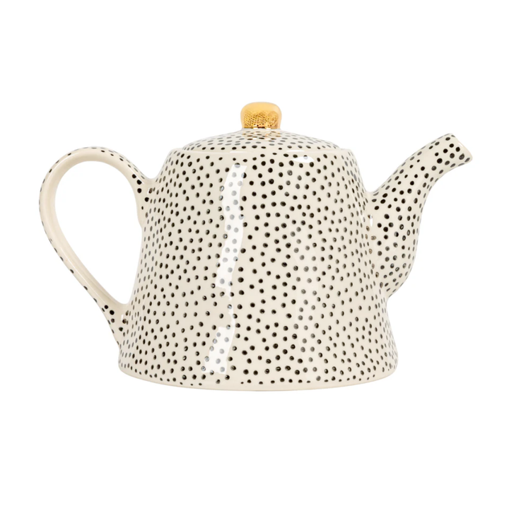 Glitzy Stoneware Teapot