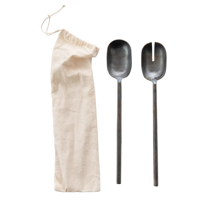 Pewter Salad Servers