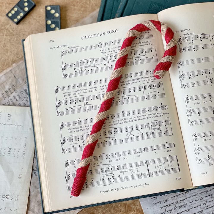 Set/5 Burlap Candy Canes