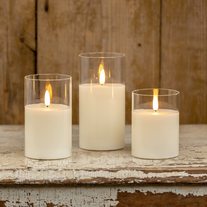 Glass Flameless Candles