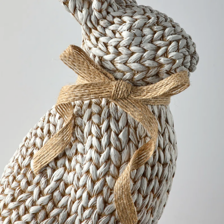 Tall Resin Woven Rabbit