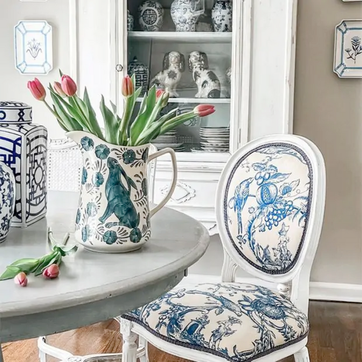 Blue & White Rabbit Pitcher