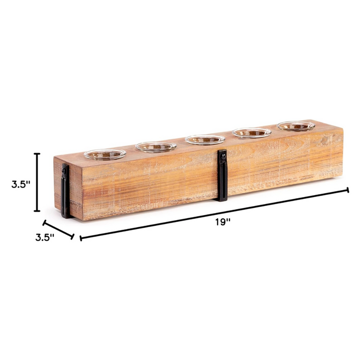 Wood Block Candle Holder