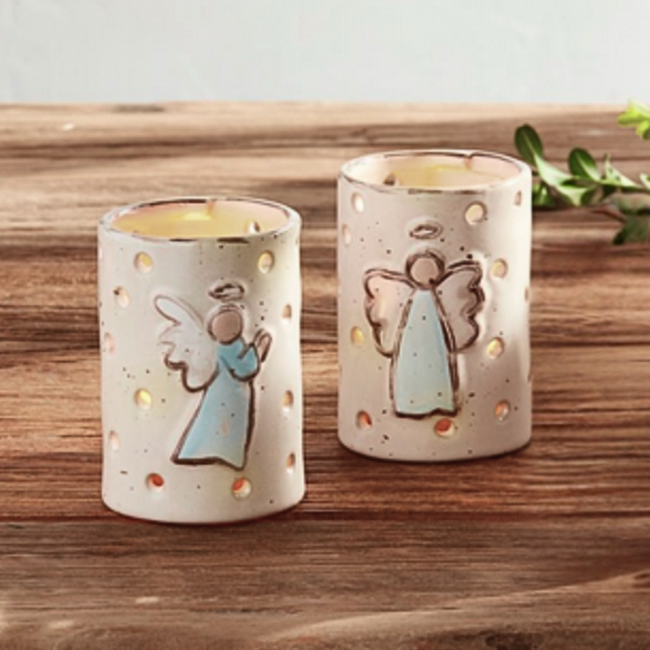 Set/2 Farmhouse Angel Votives
