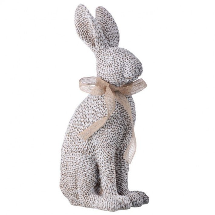 Tall Resin Woven Rabbit