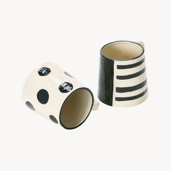 Set/4 Linen Textured Mugs