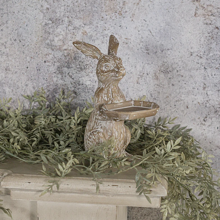 Rustic Bunny With Tray