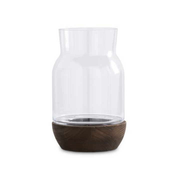 Wood Base Glass Vases