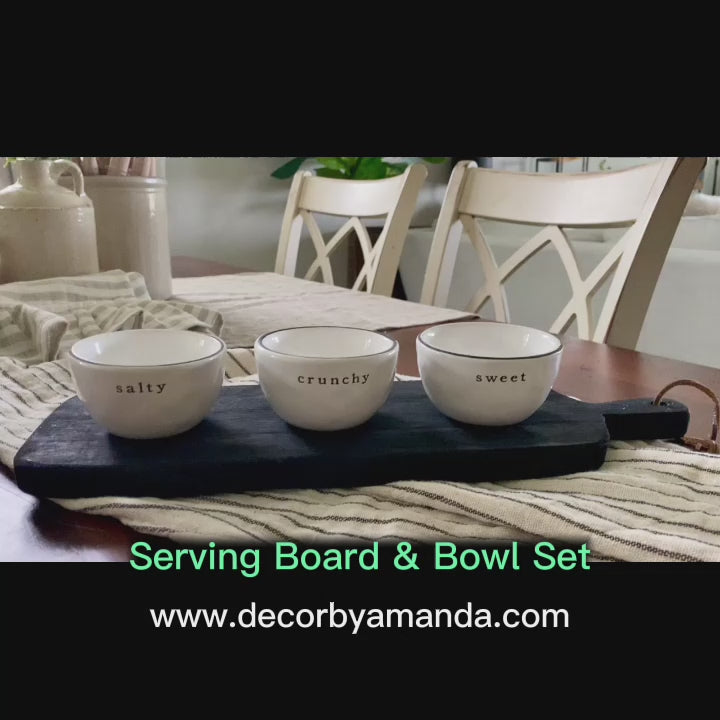 Serving Board & Bowl Set