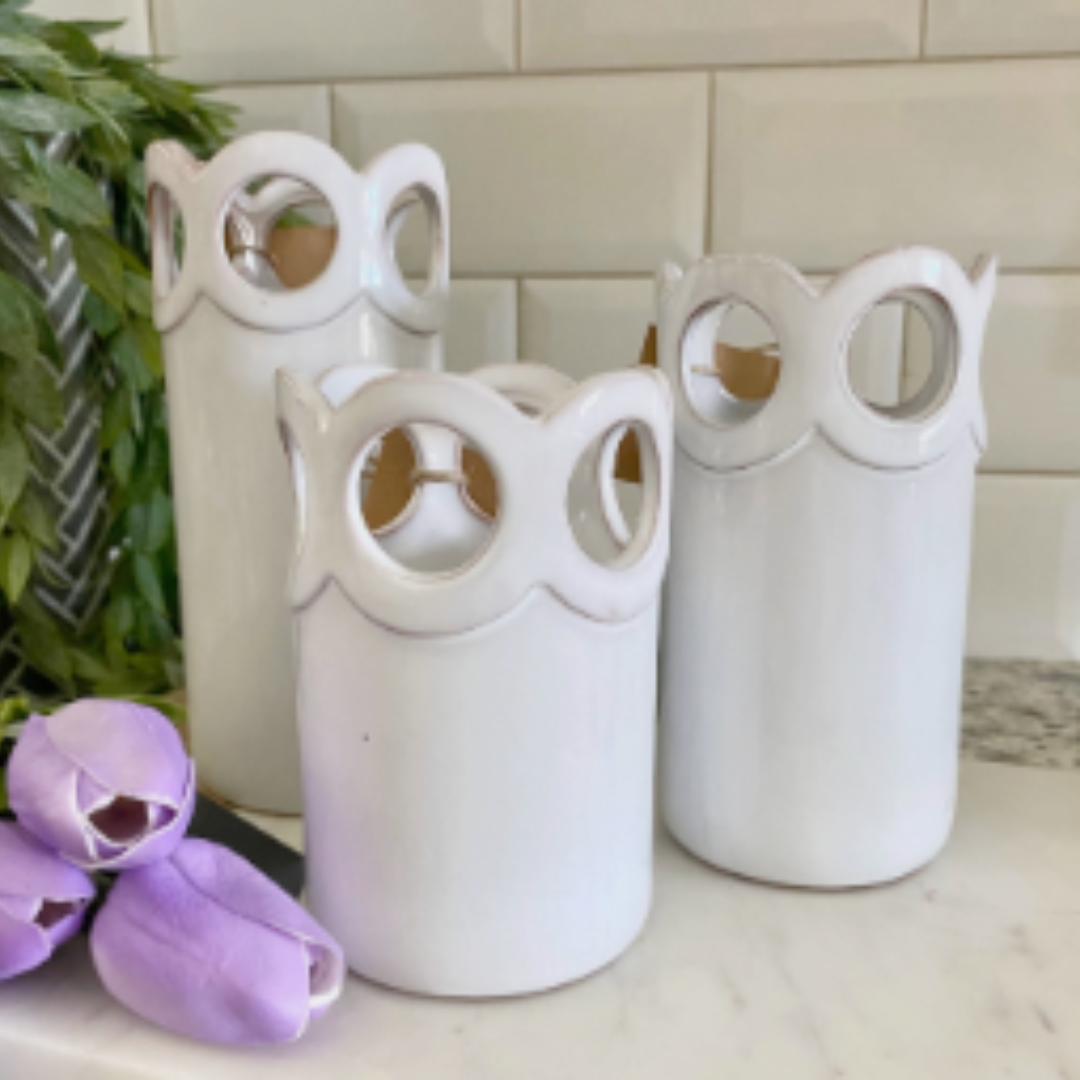 Scalloped Edge Bud Vases