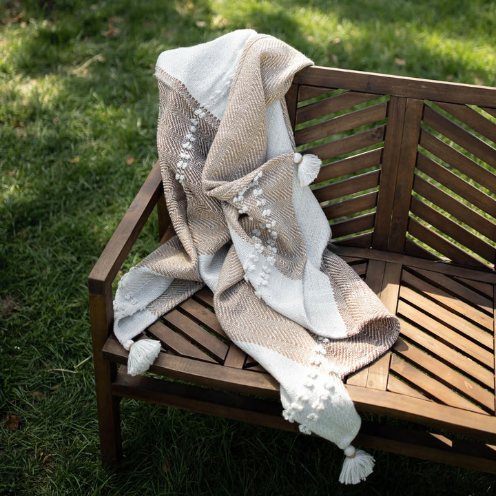 Hand Woven Cotton Throw Blanket