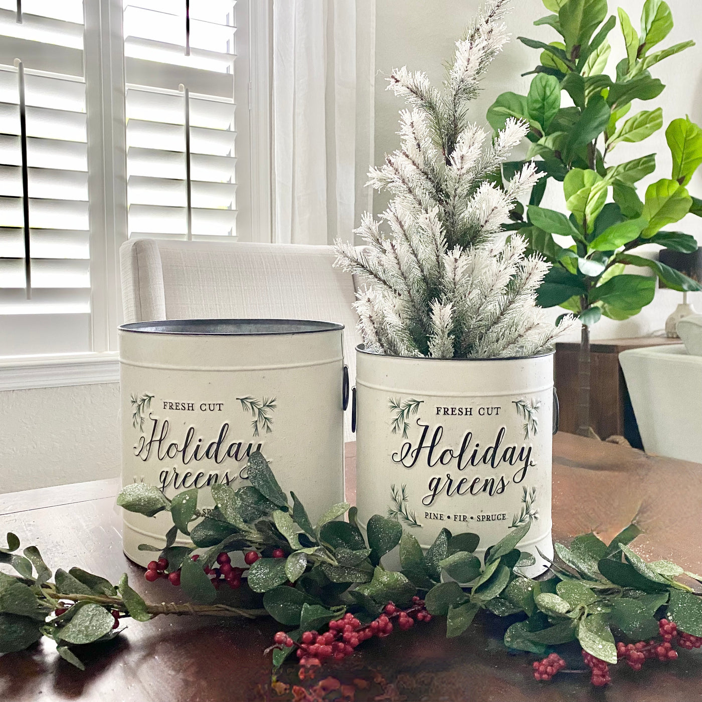 Holiday Greens Pails