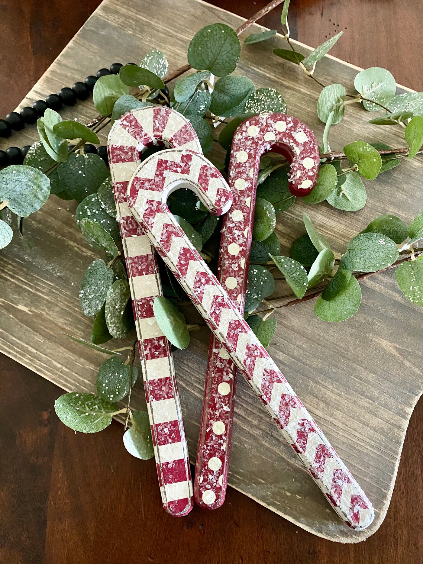 Rustic Wooden Candy Canes