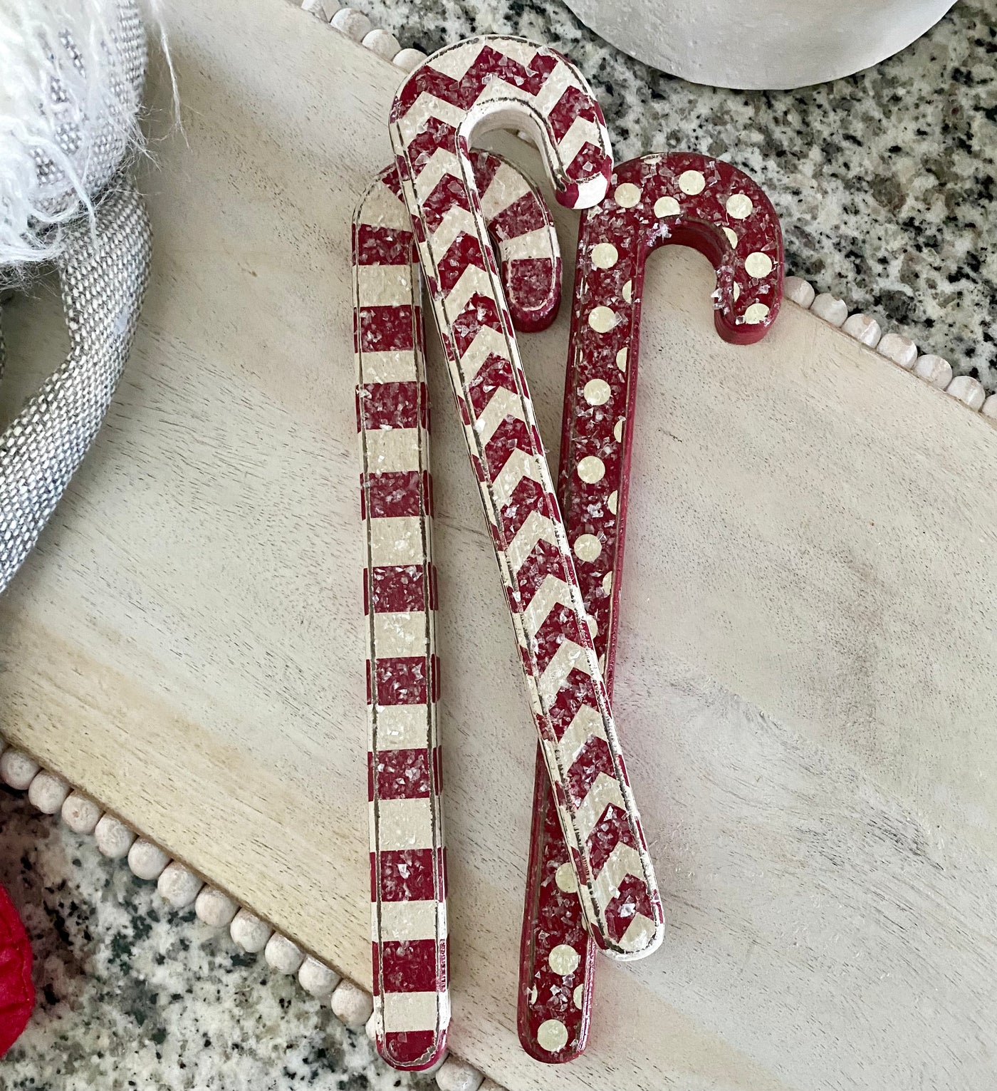 Rustic Wooden Candy Canes