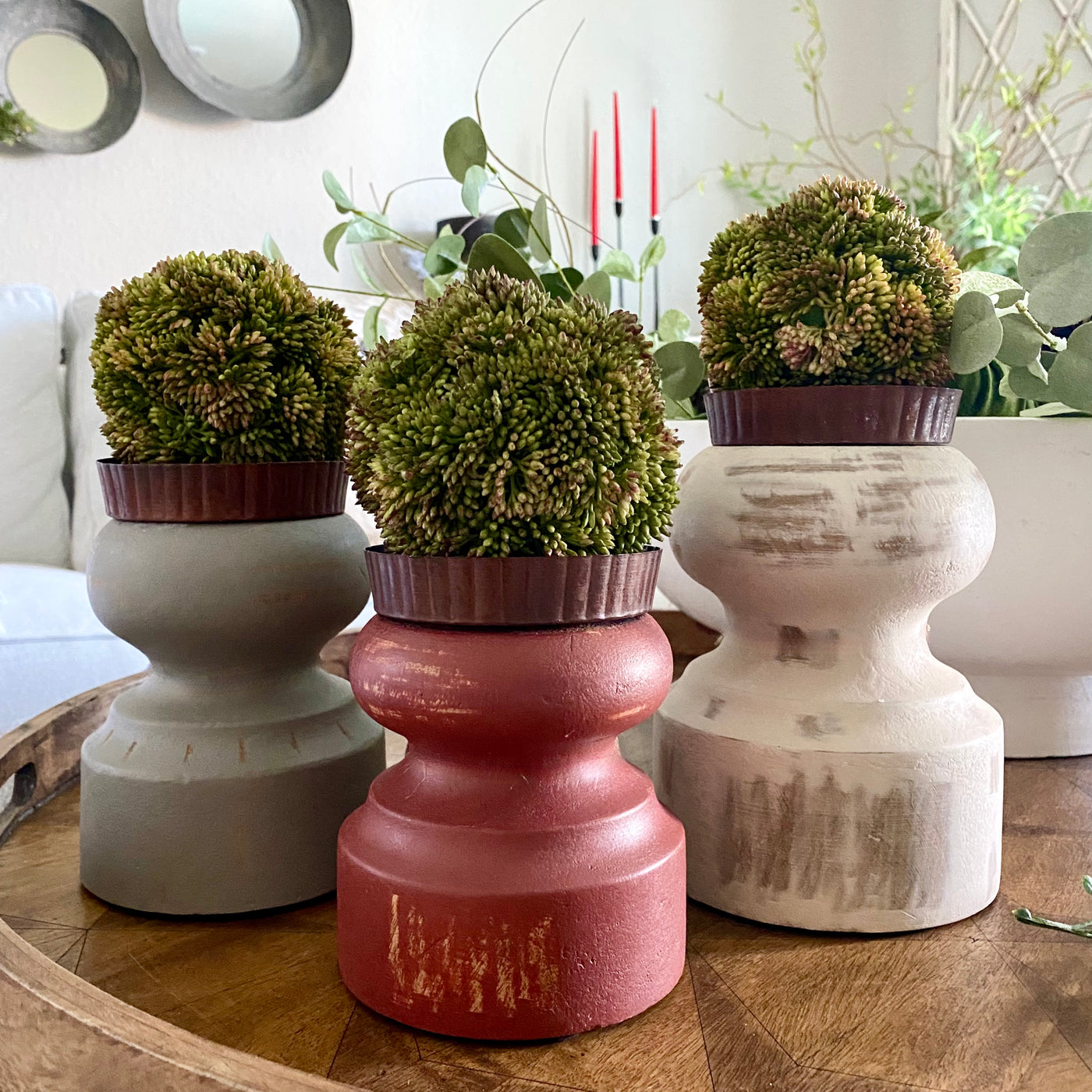 Rustic Farmhouse Candle Stands