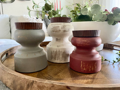 Rustic Farmhouse Candle Stands