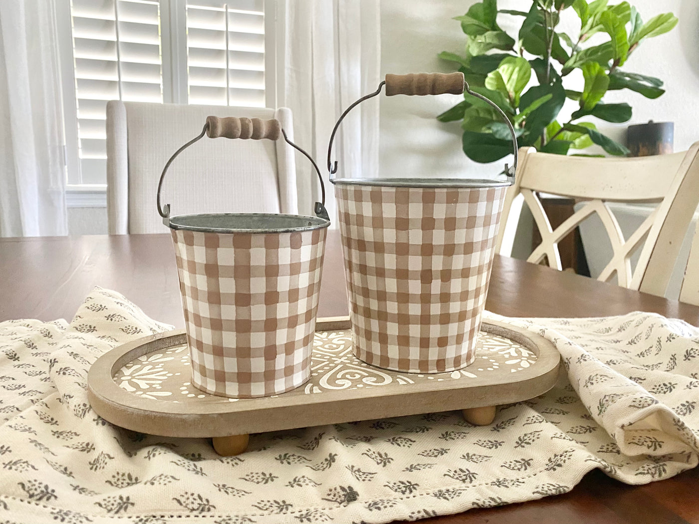 Oval Footed Wood Tray