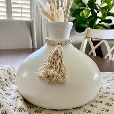 White Wood Vase