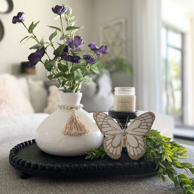 White Wood Vase