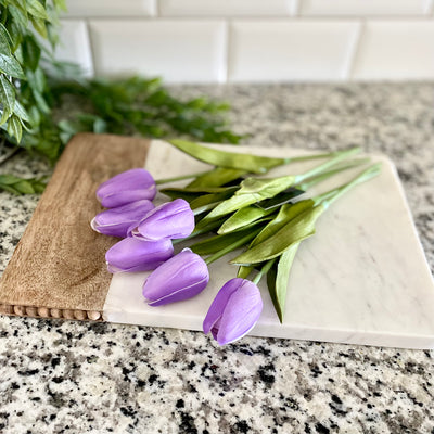 Light Purple Real Touch Tulip Stem