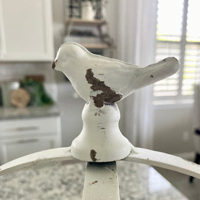 White Bird Finial Candle Holders