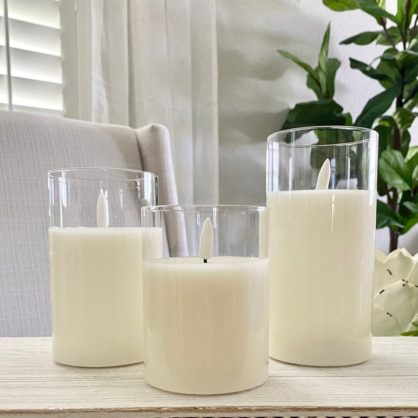 Glass Flameless Candles